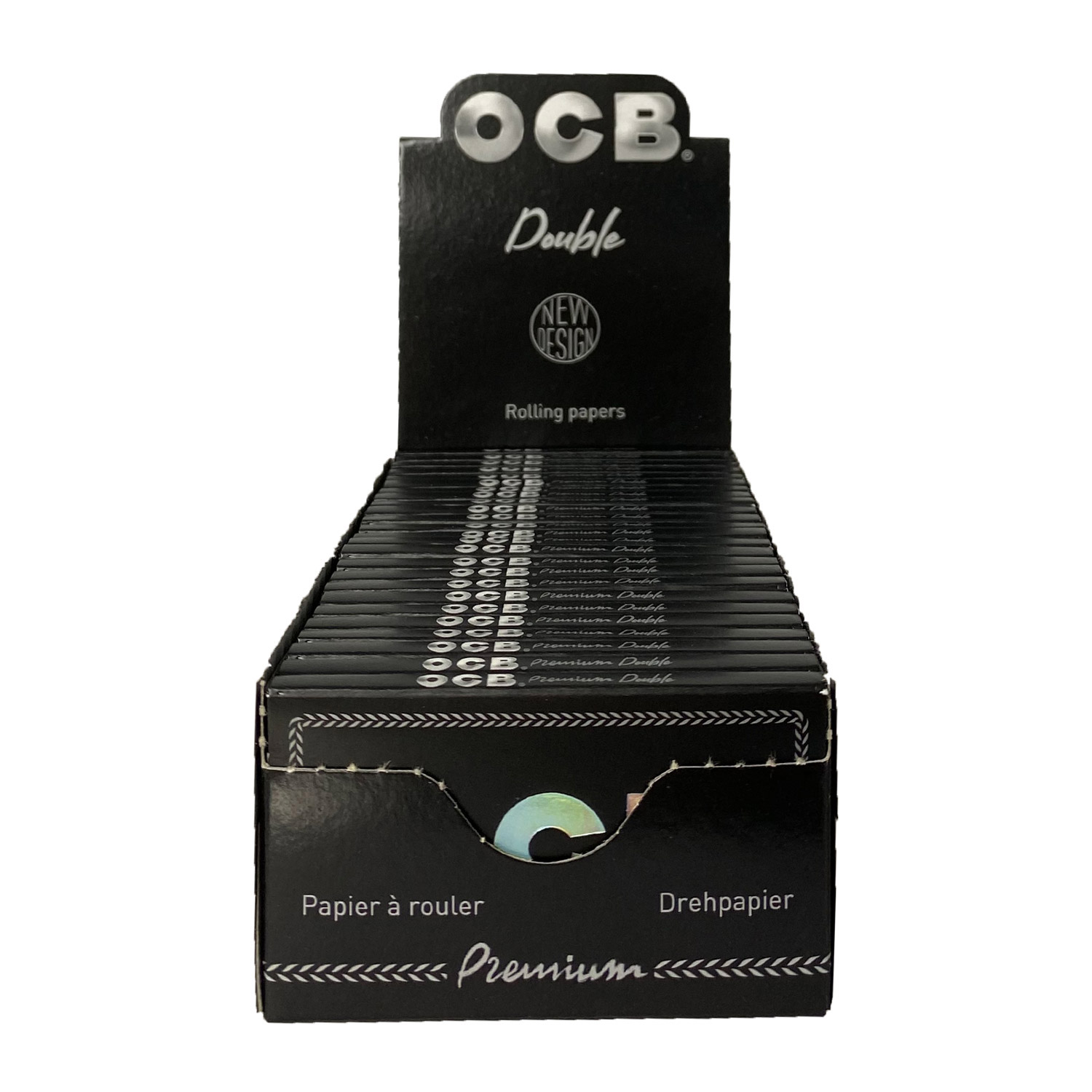 1 Box OCB Premium Double Papers, Zigarettenpapier kurz, 25 x 100 Blatt