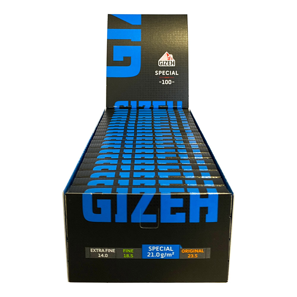 Box Gizeh Black Special Blau Zigarettenpapier Magnetverschluss 20x100 Blatt