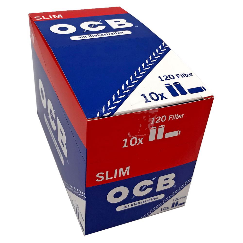 OCB Drehfilter Slim mit Klebestreifen 10x 120 Stück 6mm