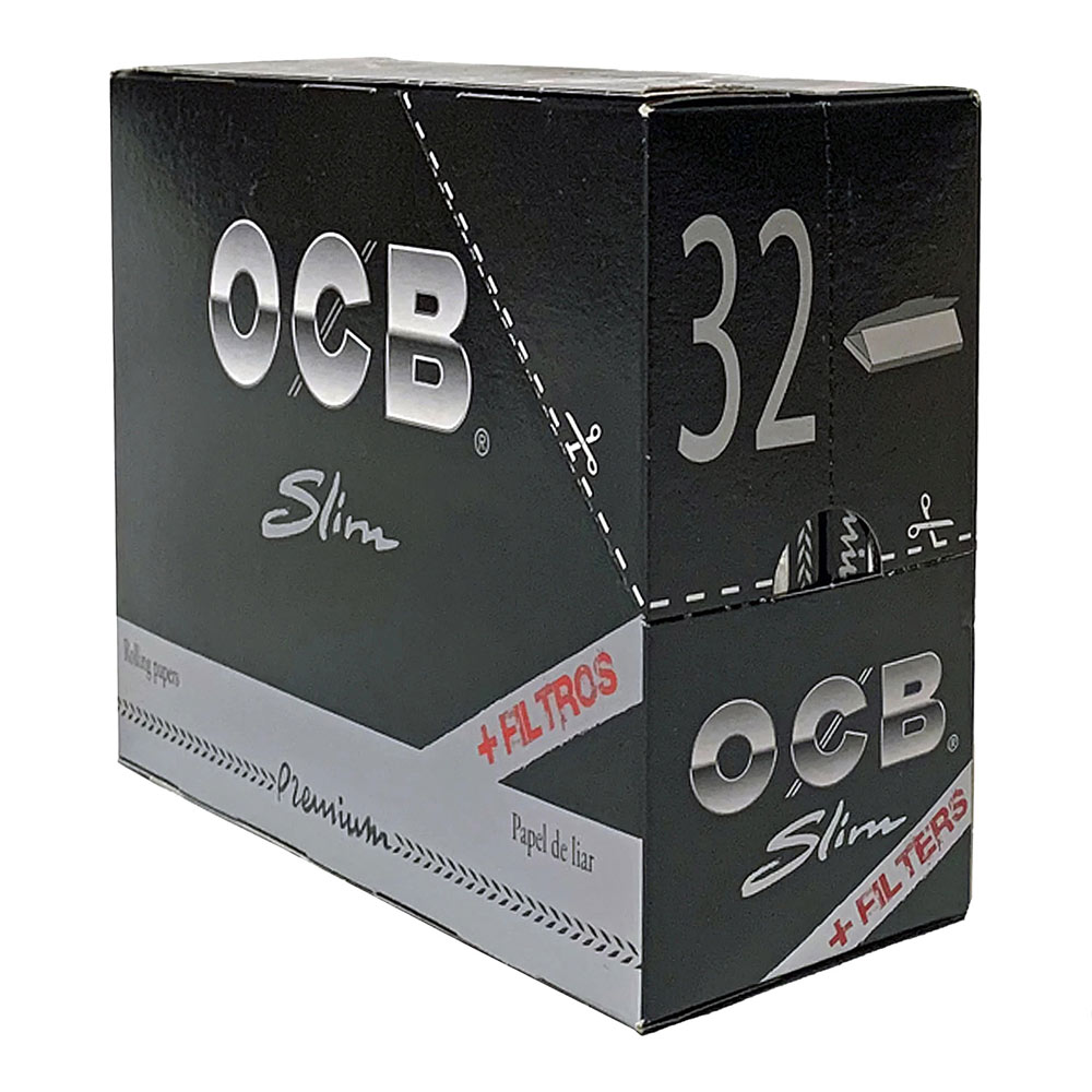 32x OCB Schwarz Premium Long Slim + 32 Tips