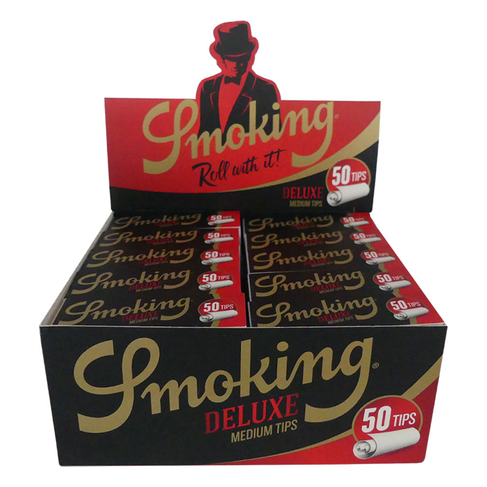 Box Smoking Medium Size Deluxe Filter Tips 50 Hefte à 50 Tips