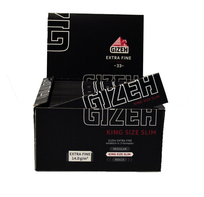 Box Gizeh Black Extra Fine King Size Slim 50 Hefte à 34 Blättchen